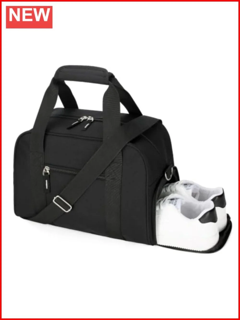 Mini Duffle Bag with Shoe Compartment, Travel Sports Duffel 14 Inch
